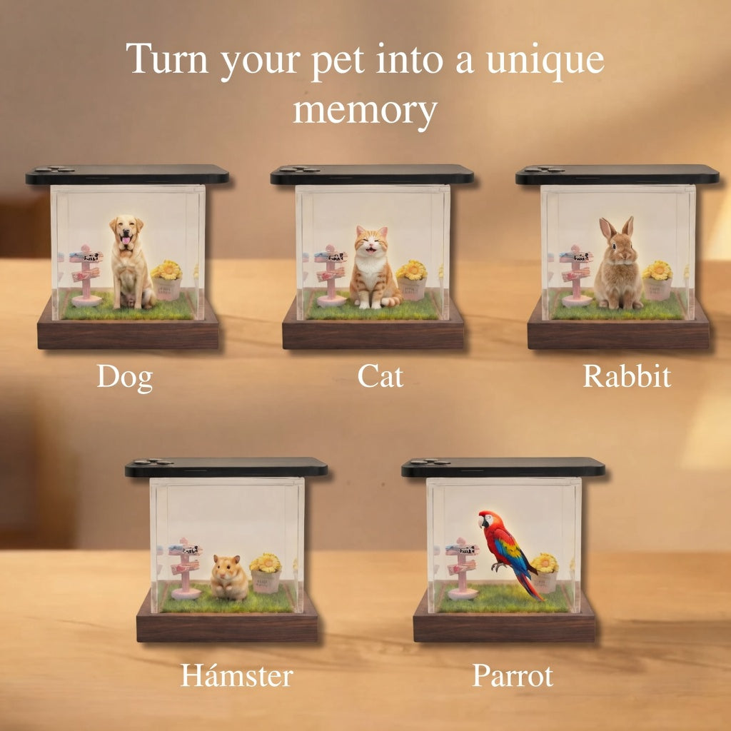 Smart 3D Hologram Pet Memorial Box