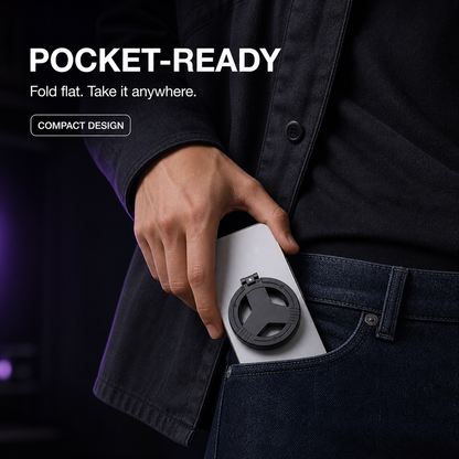 Pocket-ready foldable magnetic phone camera filter